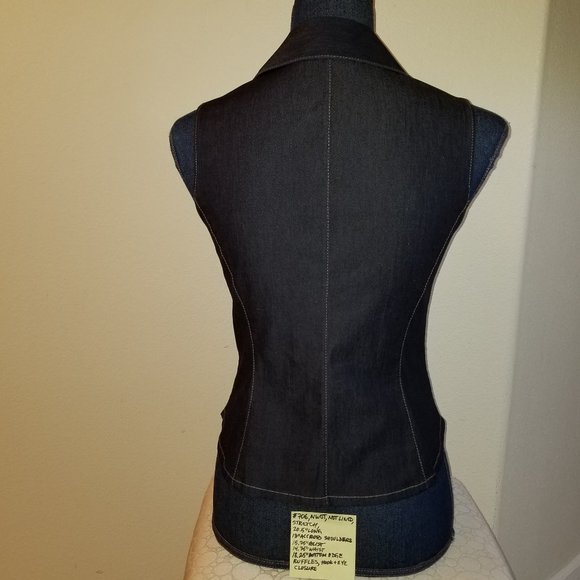 🔻REDUCED❣ 706 NWOT Classy Classiques Entier Denim Top 2 Ruff - Picture 10 of 13